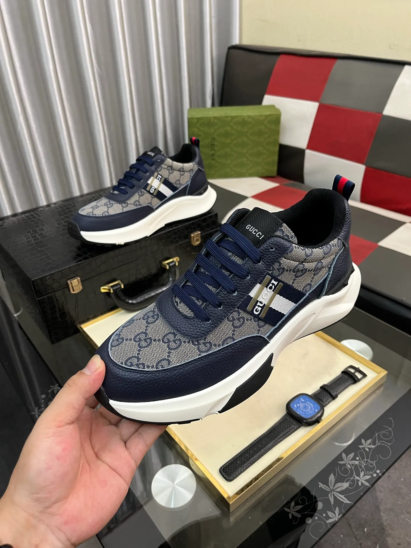Men's Men's Shoes 💰458 ⌚️⌚️[GUCCI] Gucci men's casual shoes are absolutely popular 🔥The ultimate matching item for trendy men! The charm of super texture is irresistible, the main recommendation, the flower leather color is bright! The upper is made of high-quality brand printed fabric with cowhide, breathable leather lining and wear-resistant rubber sole, noble and elegant! Extremely comfortable🎁🎁You can be as handsome as you want💪 38-445⃣️colors available